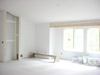 living room, gas fireplace