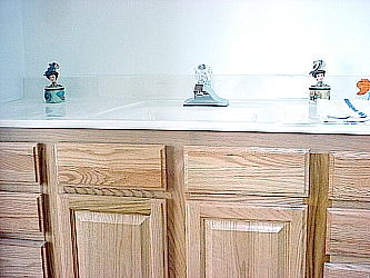 Normal height vanity in Master bath