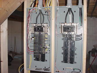 Downstairs: Switches in Mechanical Room