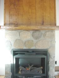 gas fireplace & mantel
