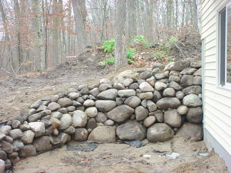 rock retaining wall