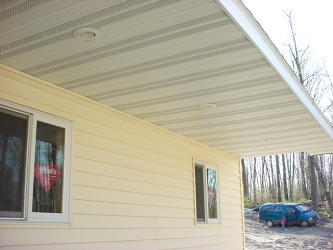 Front Entry's Line of Outside Overhead Lighting